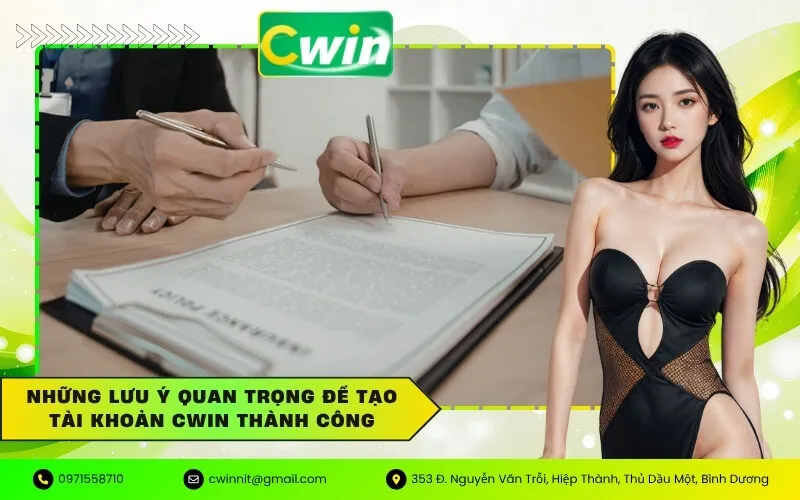Lưu ý quan trọng khi thực hiện đăng ký Cwin