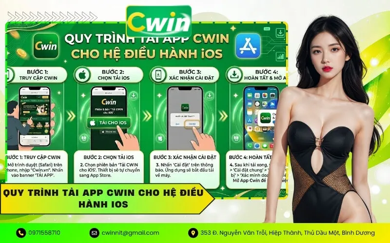 Quy trình tải app Cwin cho hệ điều hành iOS